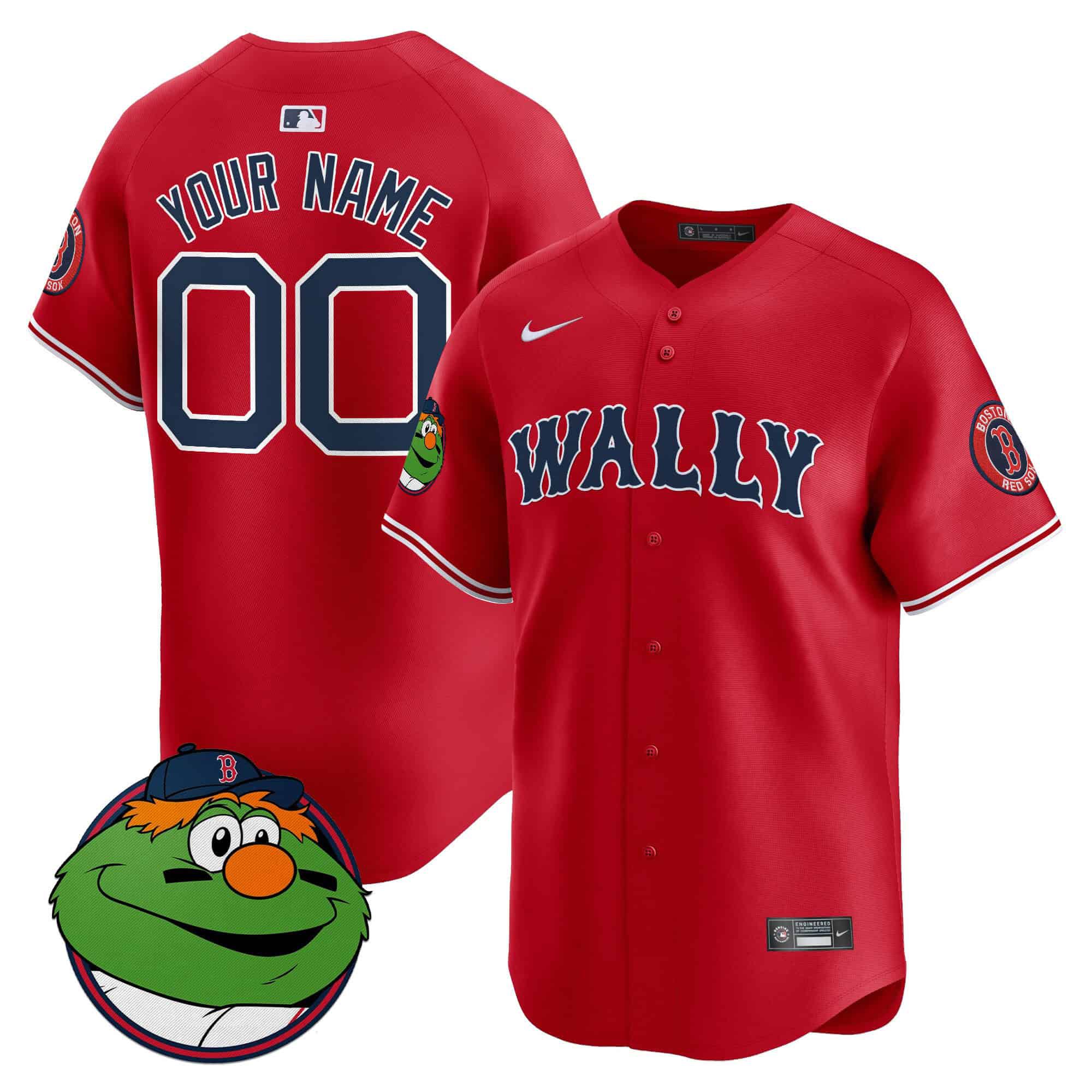 Men Boston Red Sox Red 2024 Nike Wally Vapor Premier Limited Custom MLB Jersey